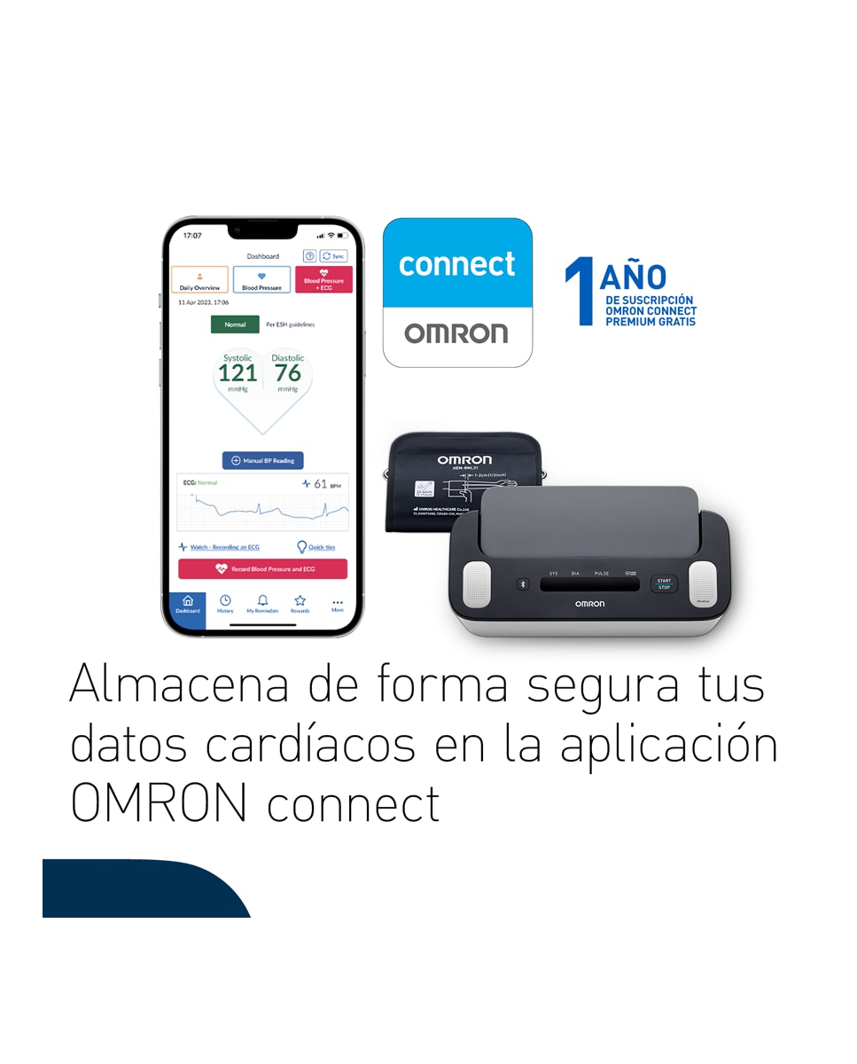 Tensiómetro Ecg Complete Omron 8