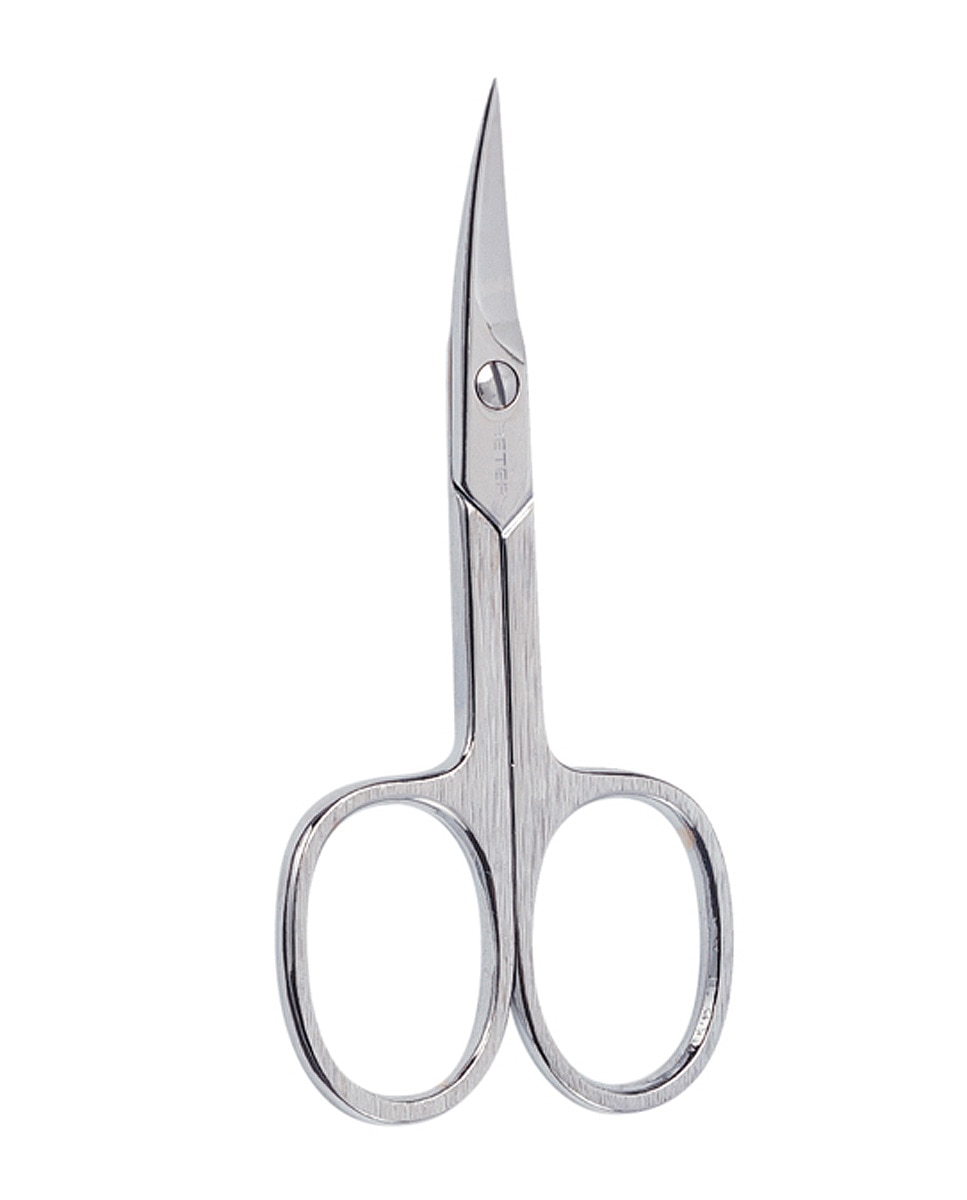 Beter - Tijera de Manicura para uñas cromada punta curva Beter.