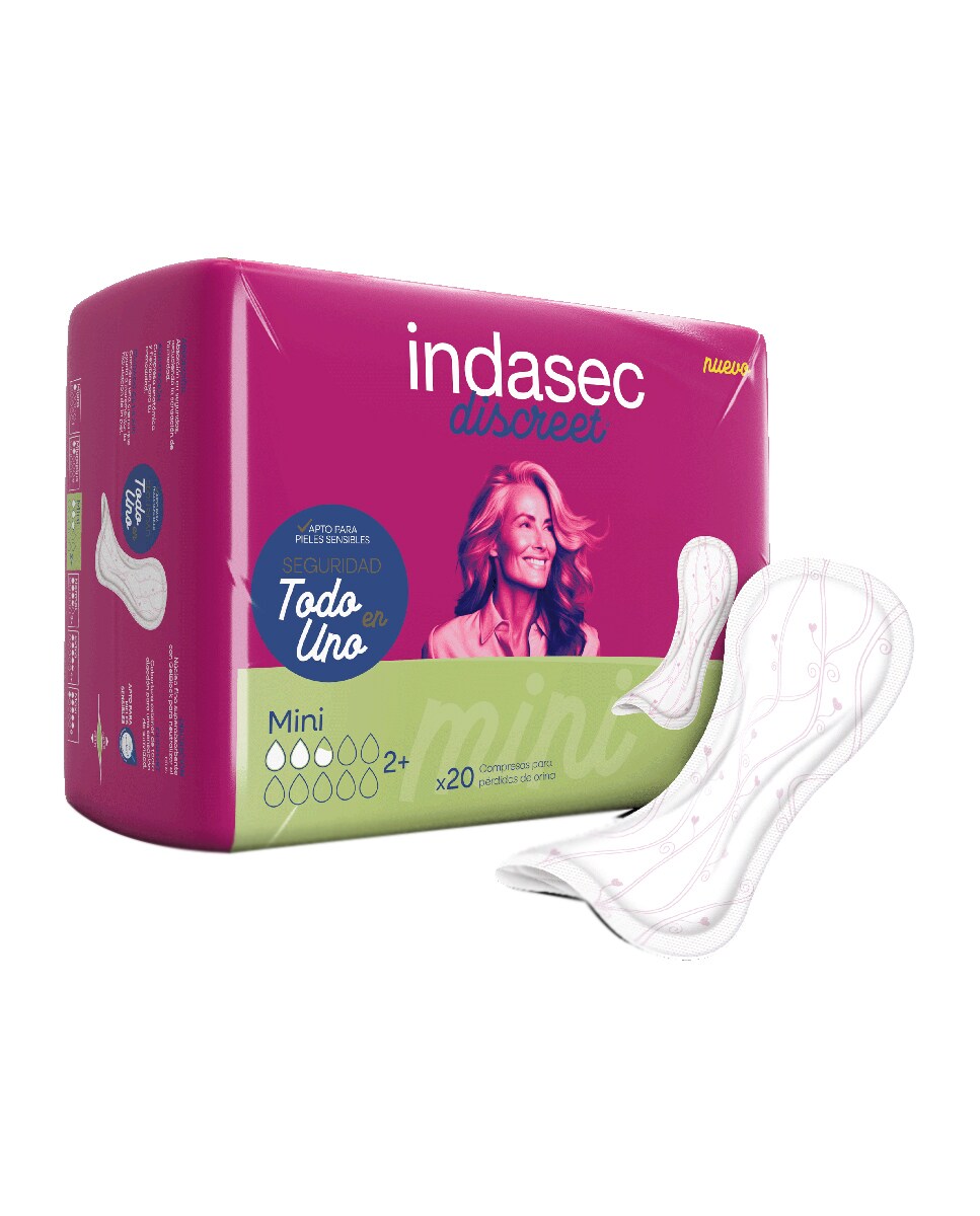 Compresa Incontinencia Mini 20 unidades Indasec 2