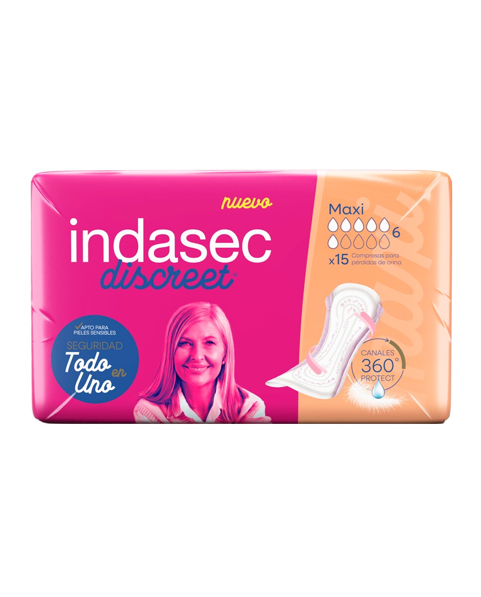 Compresa Incontinencia Maxi B 15 unidades Indasec 1
