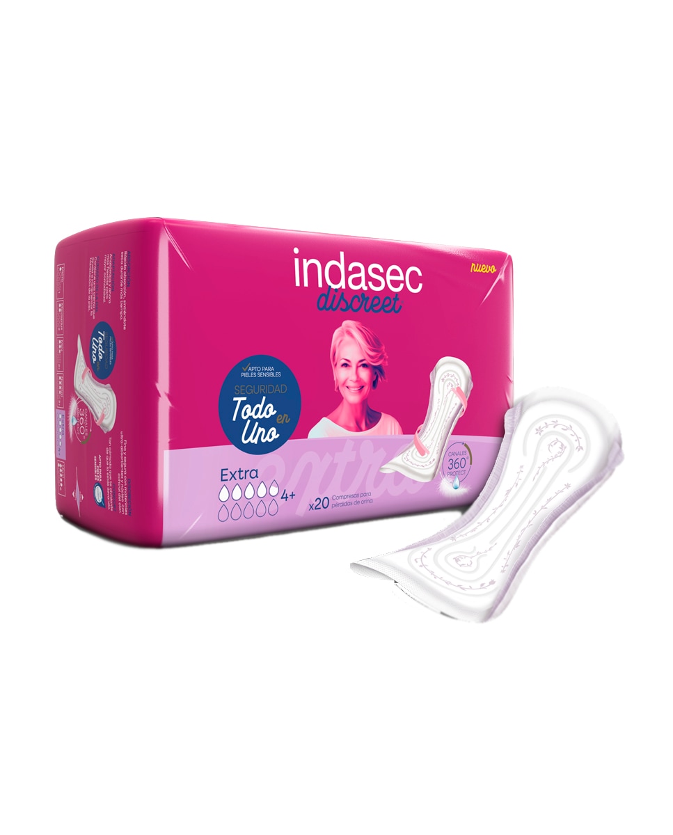 Compresa Incontinencia Discreet Extra B 20 unidades Indasec 2