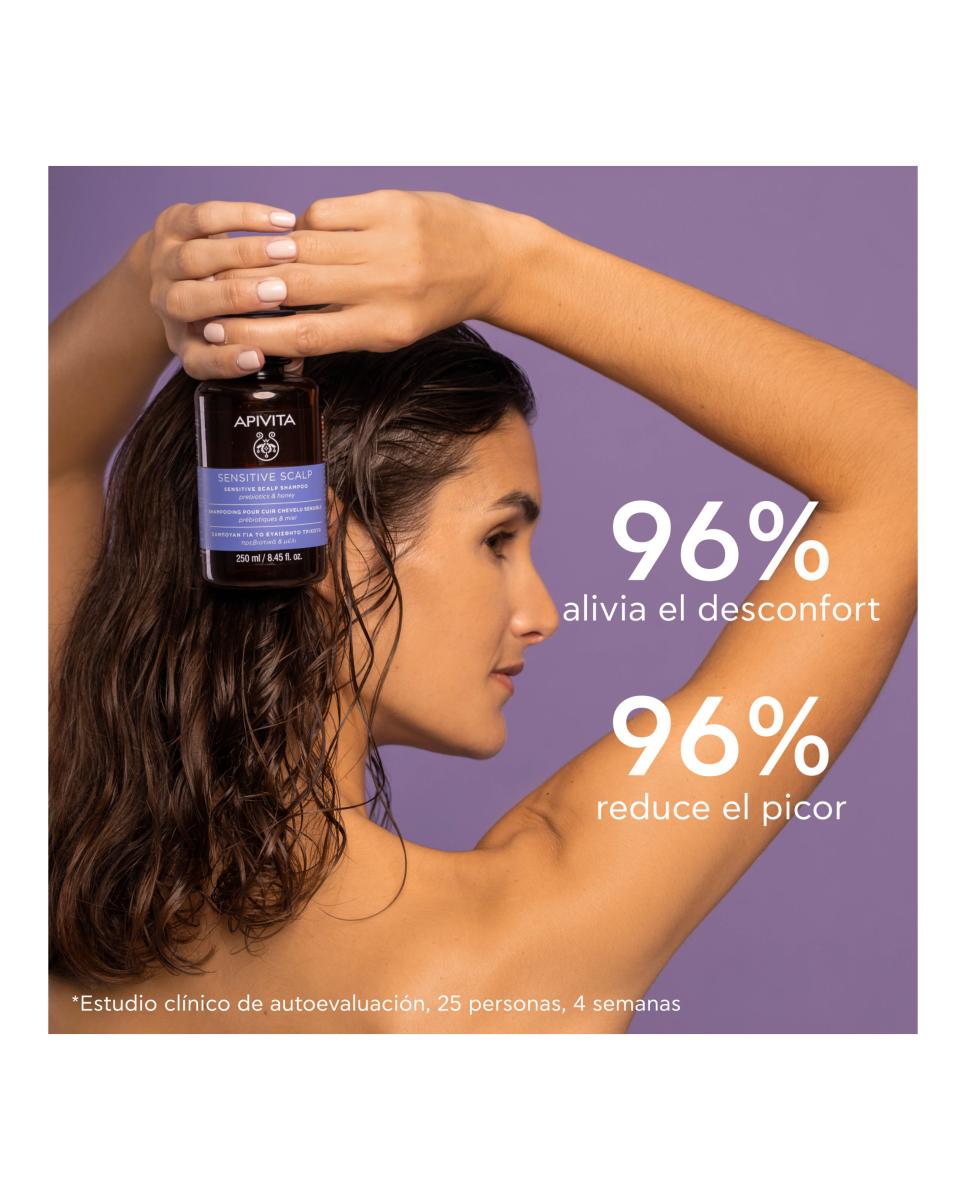 Champú Para Cuero Cabelludo Sensible Apivita - 250 ml 4