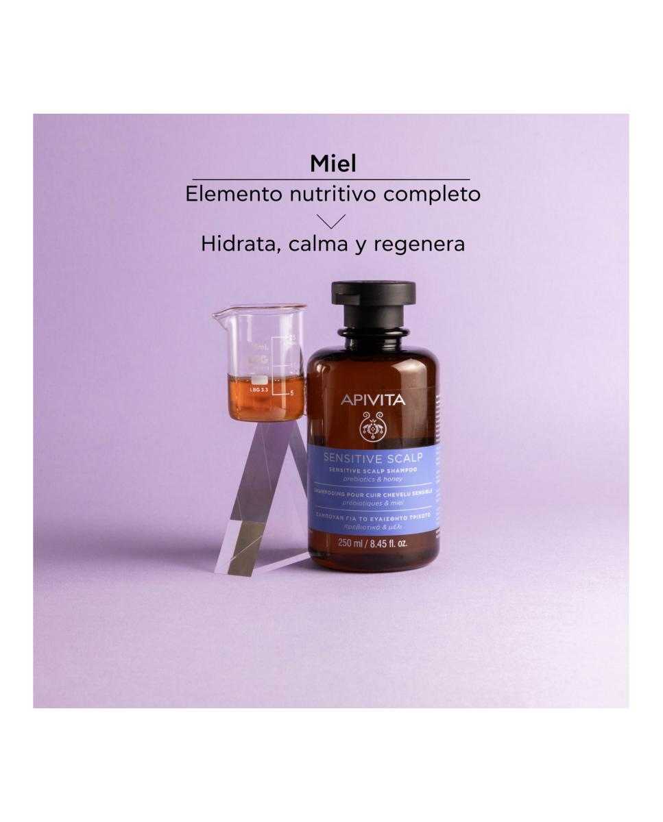 Champú Para Cuero Cabelludo Sensible Apivita - 250 ml 6