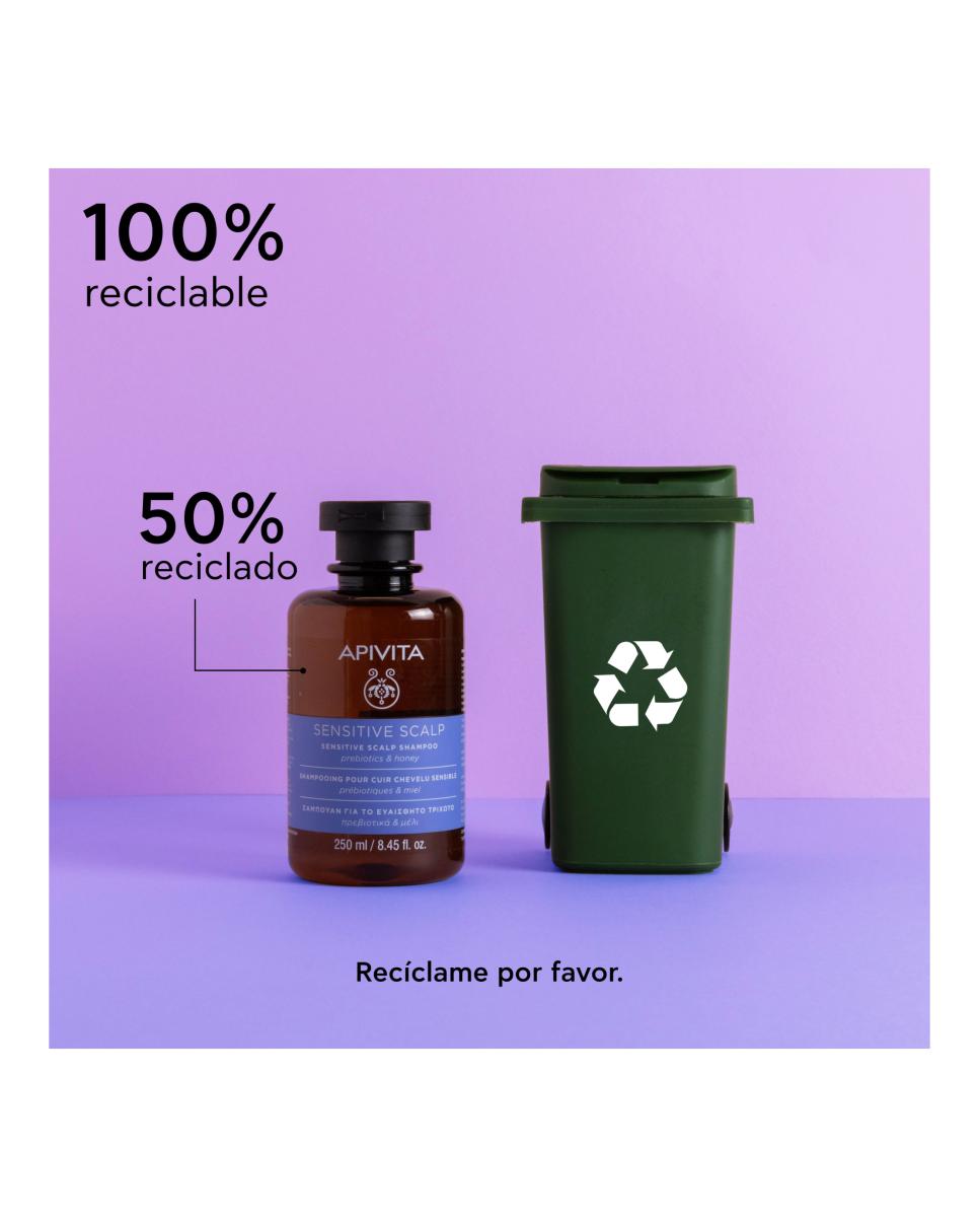 Champú Para Cuero Cabelludo Sensible Apivita - 250 ml 8