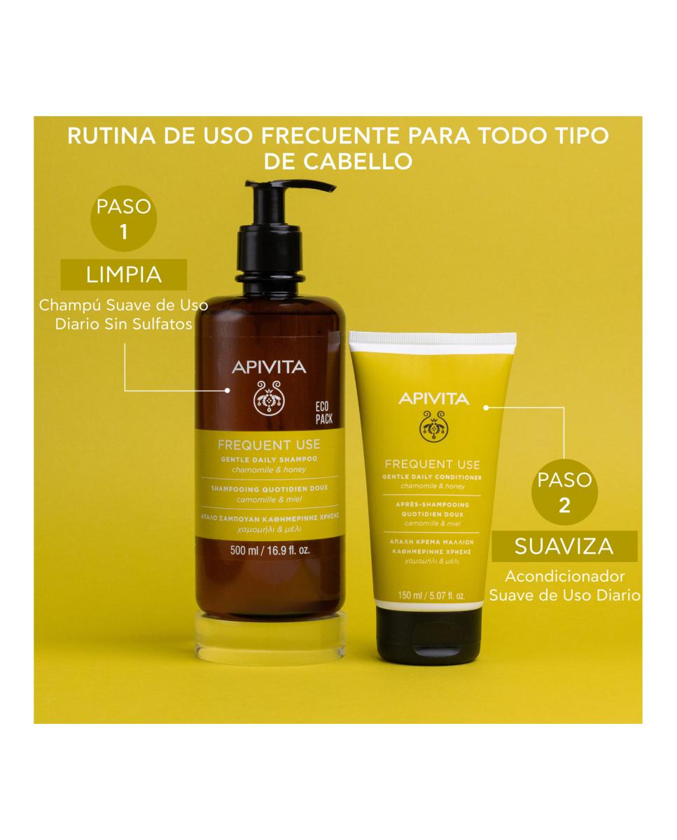 Champú Suave De Uso Diario Apivita - 500 ml 4