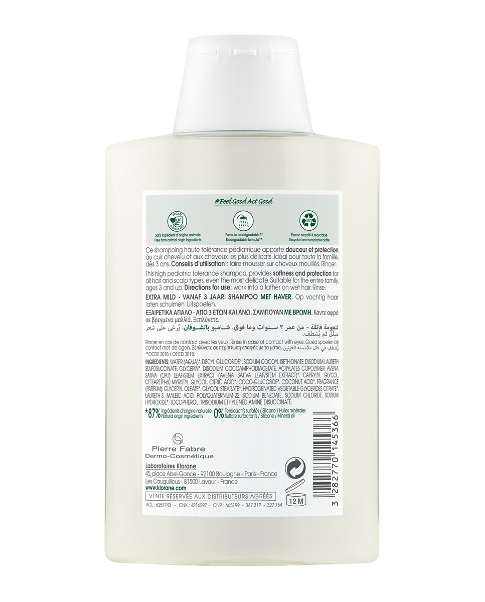 Champú A La Avena 200 ml Klorane 2