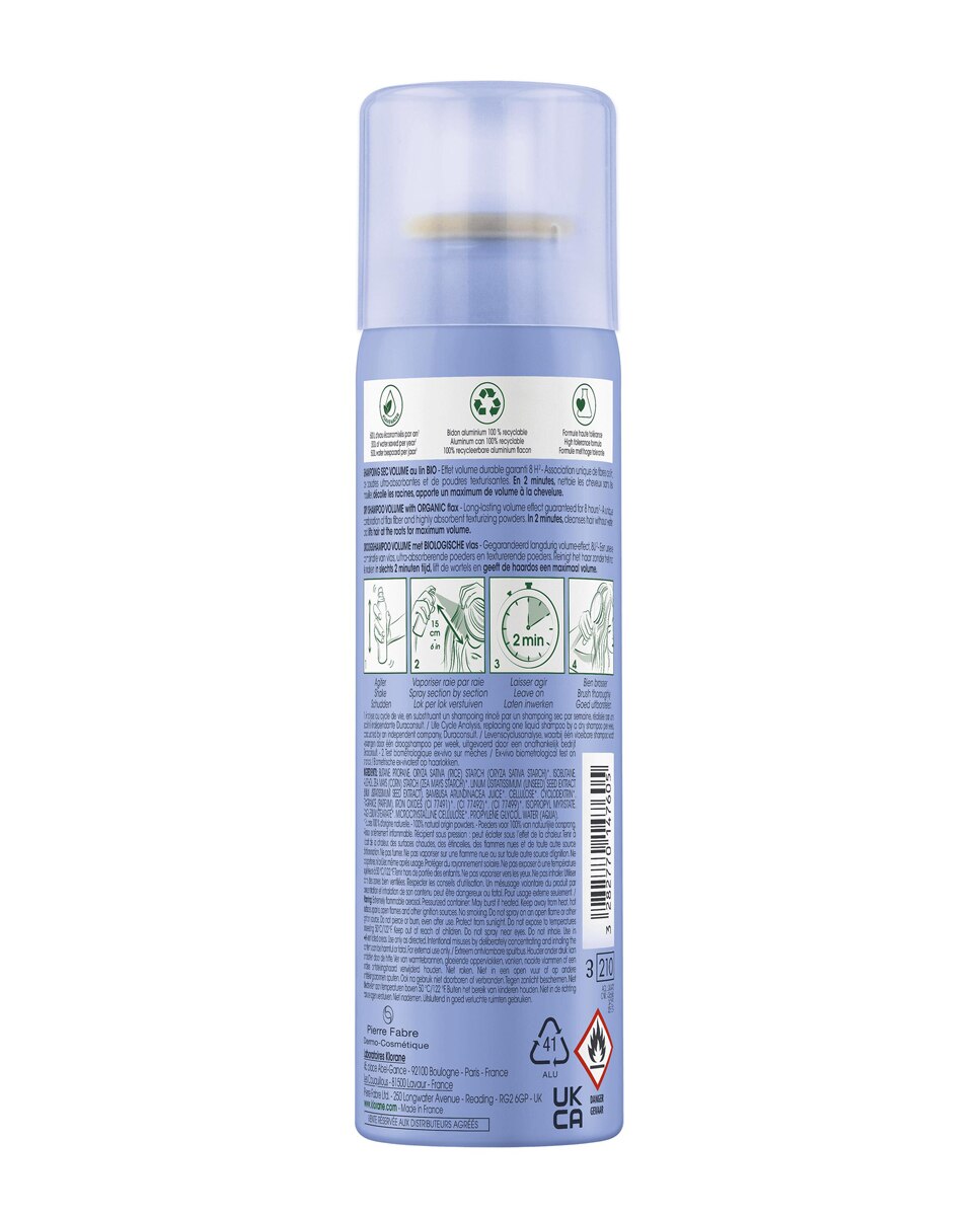 Champú Seco Lino 150 ml Klorane - 150 ml 2