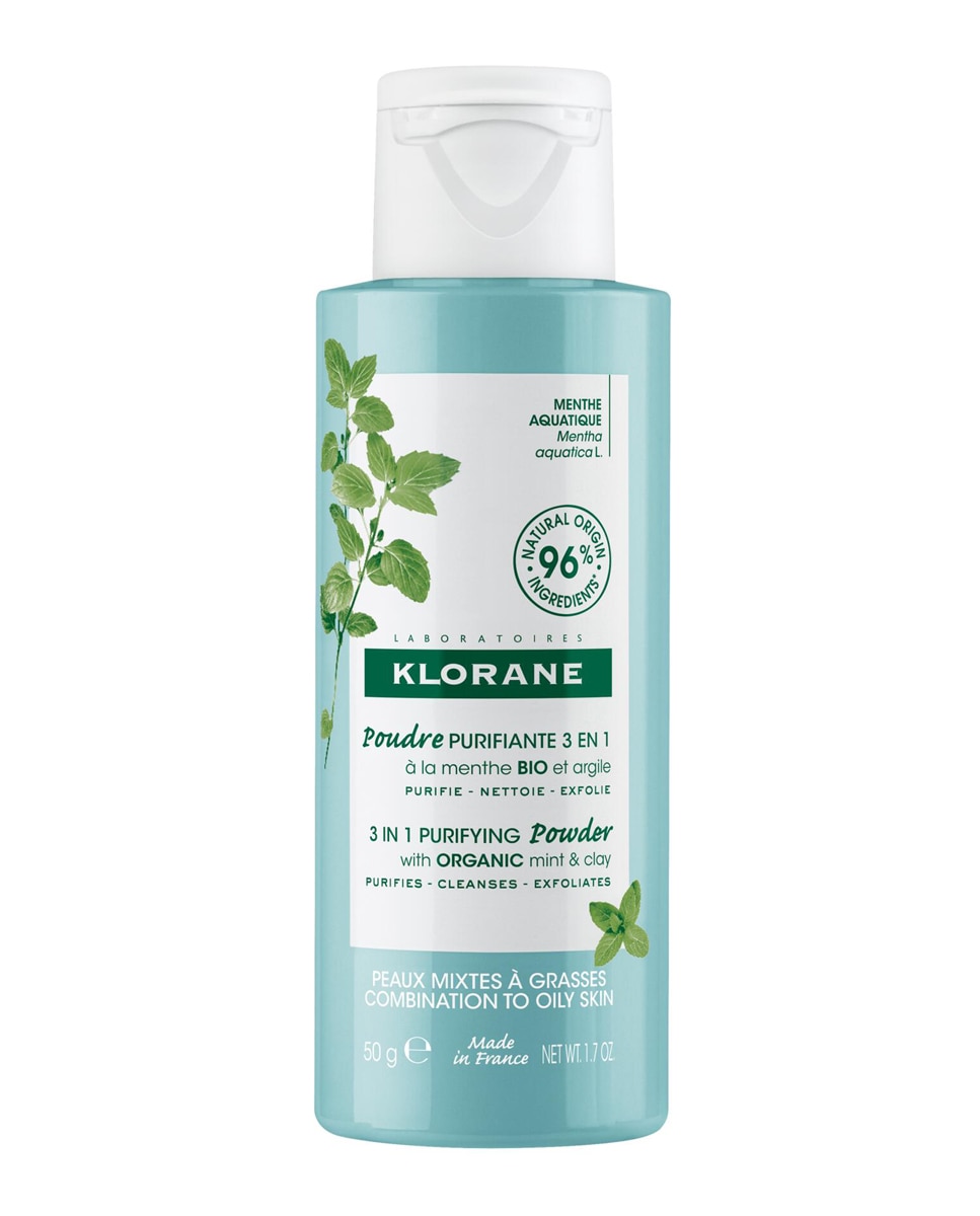 Klorane - Polvo Purificante 3 En 1 A La Menta Acuática Bio 50 g Klorane.
