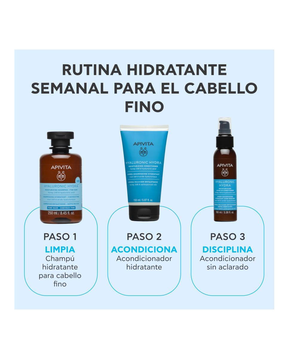 Champú Hidratante Cabello Fino Hyaluronic Hydra 250 ml Apivita - 250 ml 8