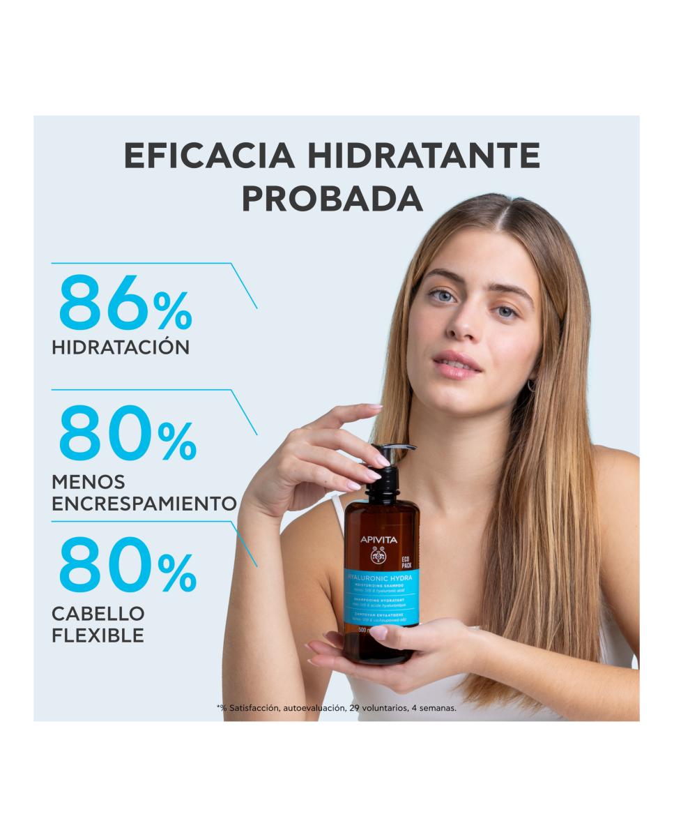 Champú Hidratante Hyaluronic Hydra 500 Ml Apivita 4