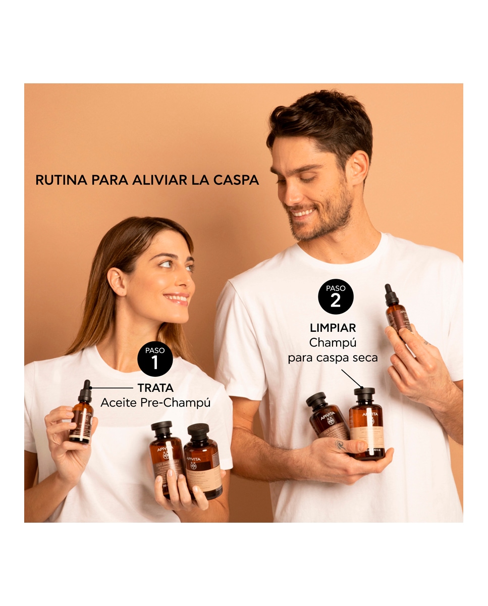 Champú Anticaspa Seca 250 ml Apivita 6