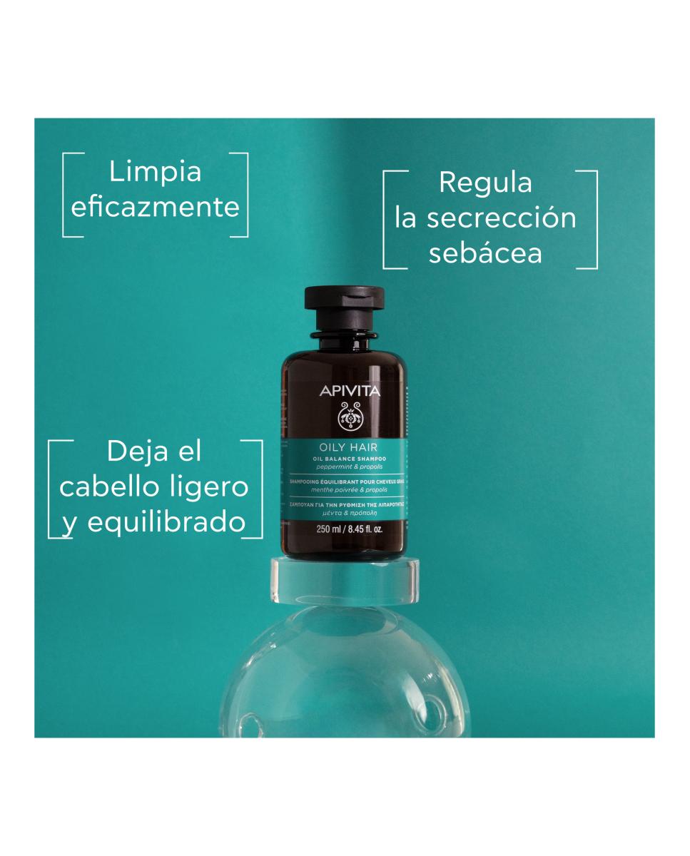 Champú Equilibrador De Grasa Apivita - 250 ml 2