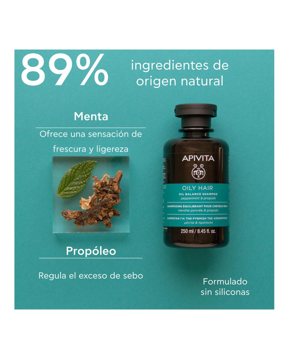 Champú Equilibrador De Grasa Apivita - 250 ml 4