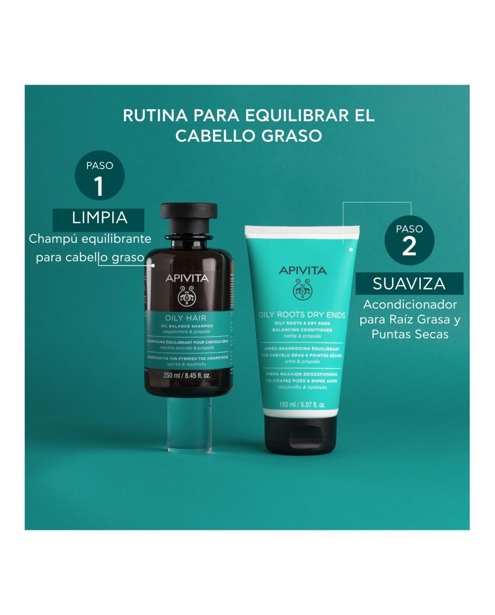 Champú Equilibrador De Grasa Apivita - 250 ml 6