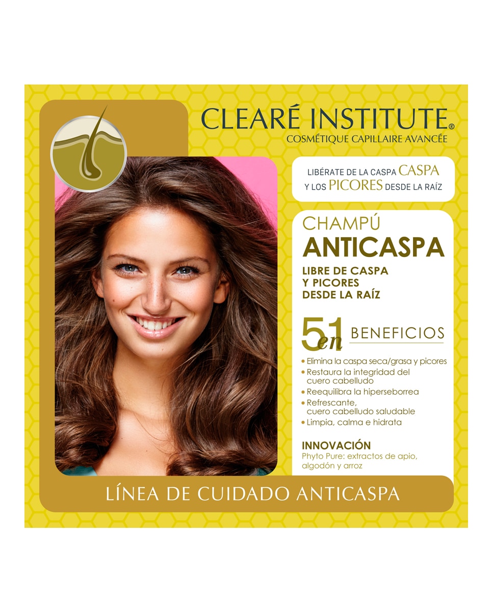 Champú Anticaspa Clearé Institute - 400 ml 2
