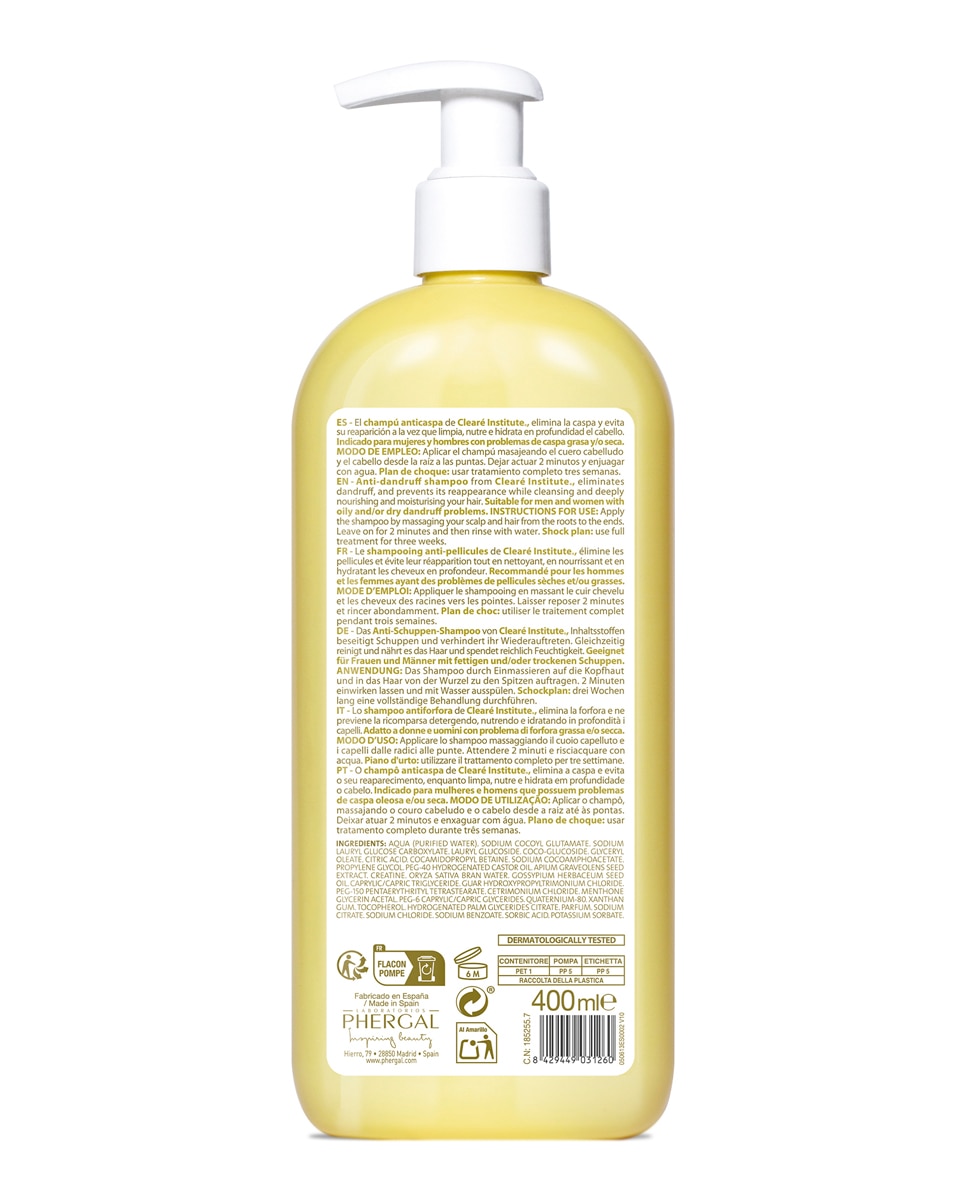 Champú Anticaspa Clearé Institute - 400 ml 8