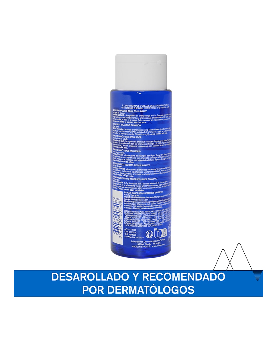 Hair Champú Suave Regulador HS 200 ml Uriage - 200 ml 2