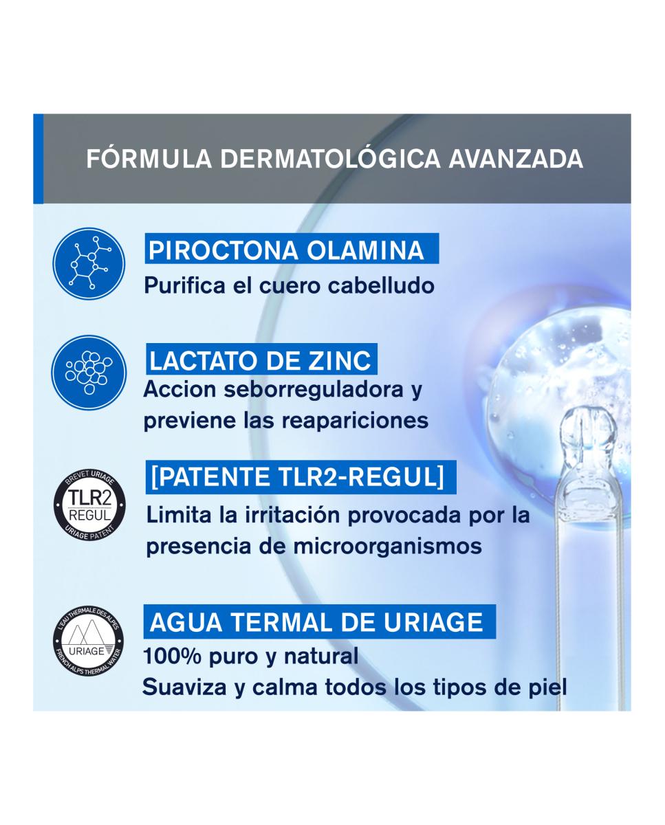 Hair Champú Tratante Anticaspa HS 200 ml Uriage - 200 ml 7