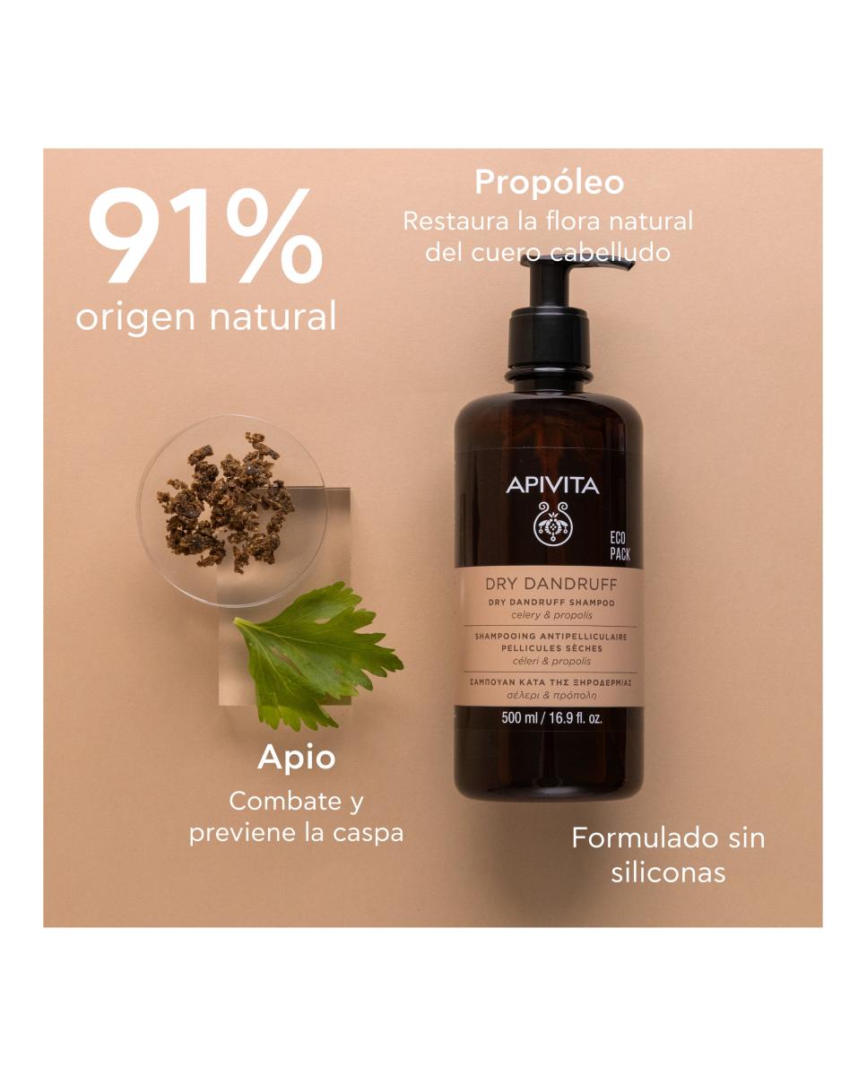 Champú Anticaspa Seca 500 Ml Apivita - 500 ml 3