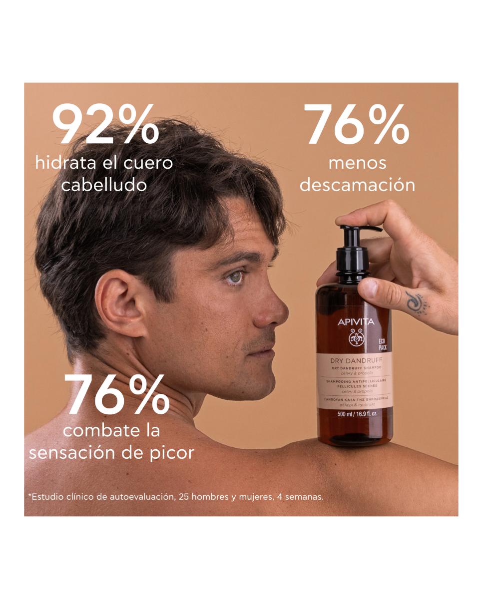 Champú Anticaspa Seca 500 Ml Apivita - 500 ml 4