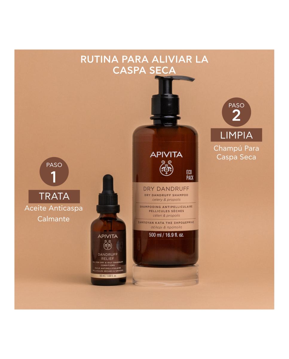 Champú Anticaspa Seca 500 Ml Apivita - 500 ml 5