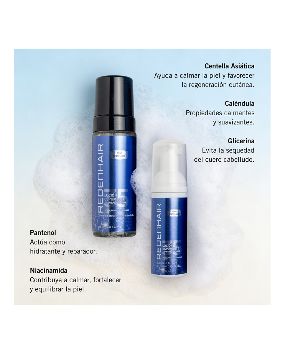 Imagen 4 de Espuma pos-trasplante capilar 150ml Redenhair - 150 ml