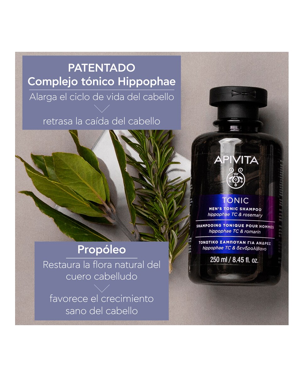 Champú Tonificante Anticaída Apivita - 250 ml 3