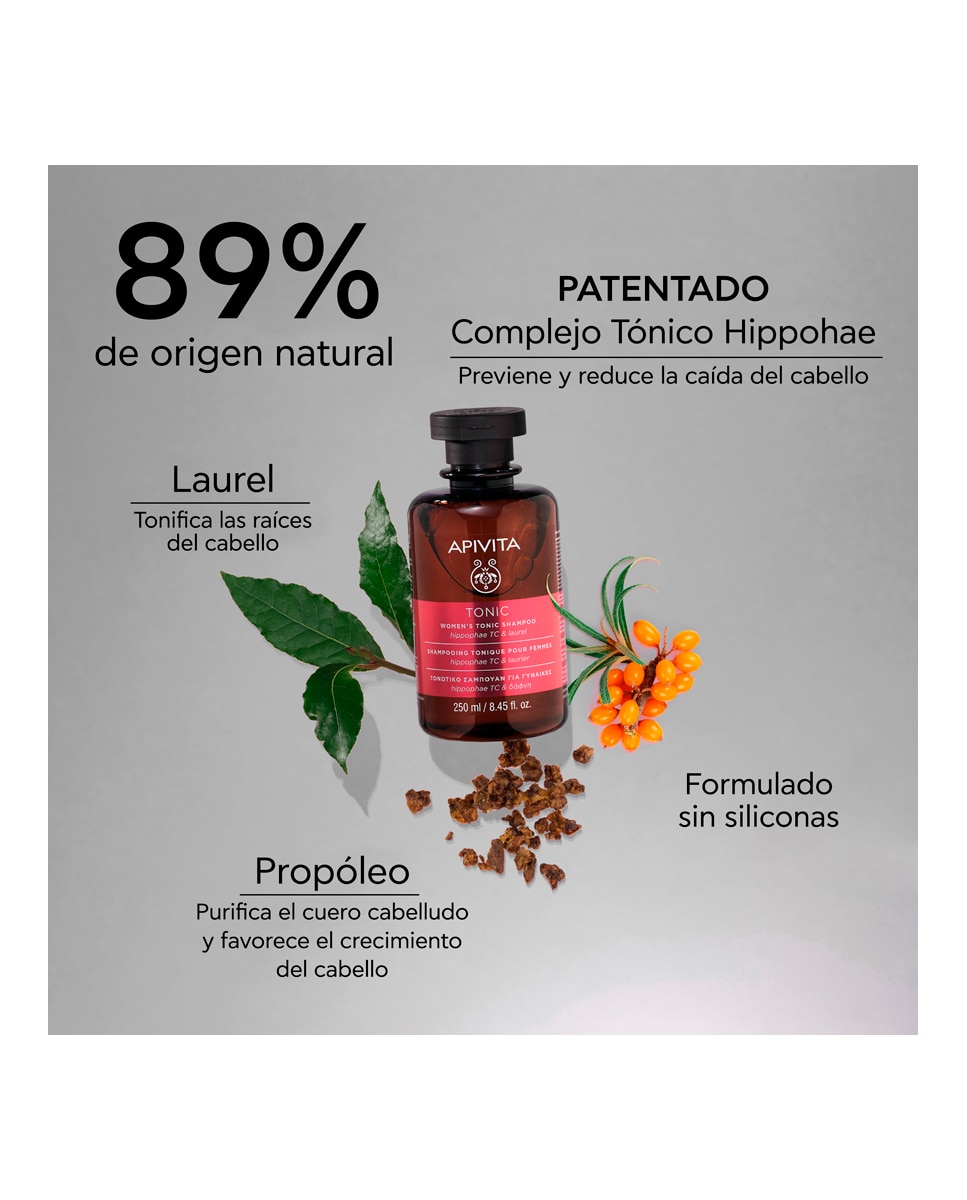 Champú Tonificante Cabello Fino Apivita - 250 ml 5