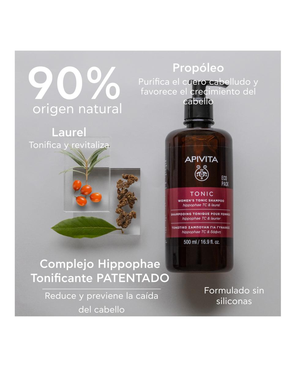 Champú Tonificante Para Mujeres 500 Ml Apivita - 500 ml 3