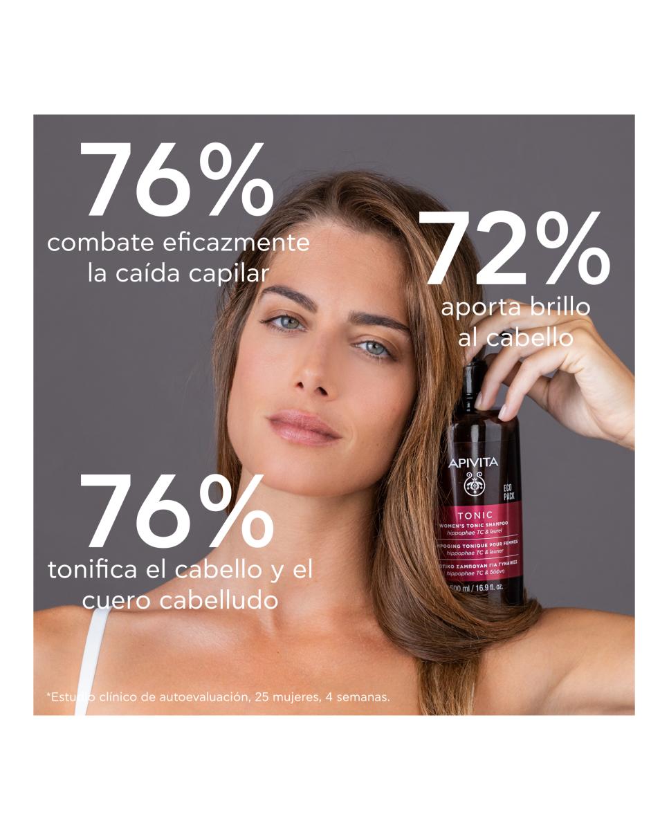 Champú Tonificante Para Mujeres 500 Ml Apivita - 500 ml 4