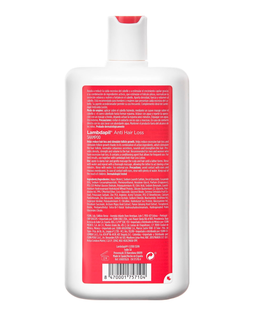Champú Anticaida Lambdapil Isdin - 400 ml 2