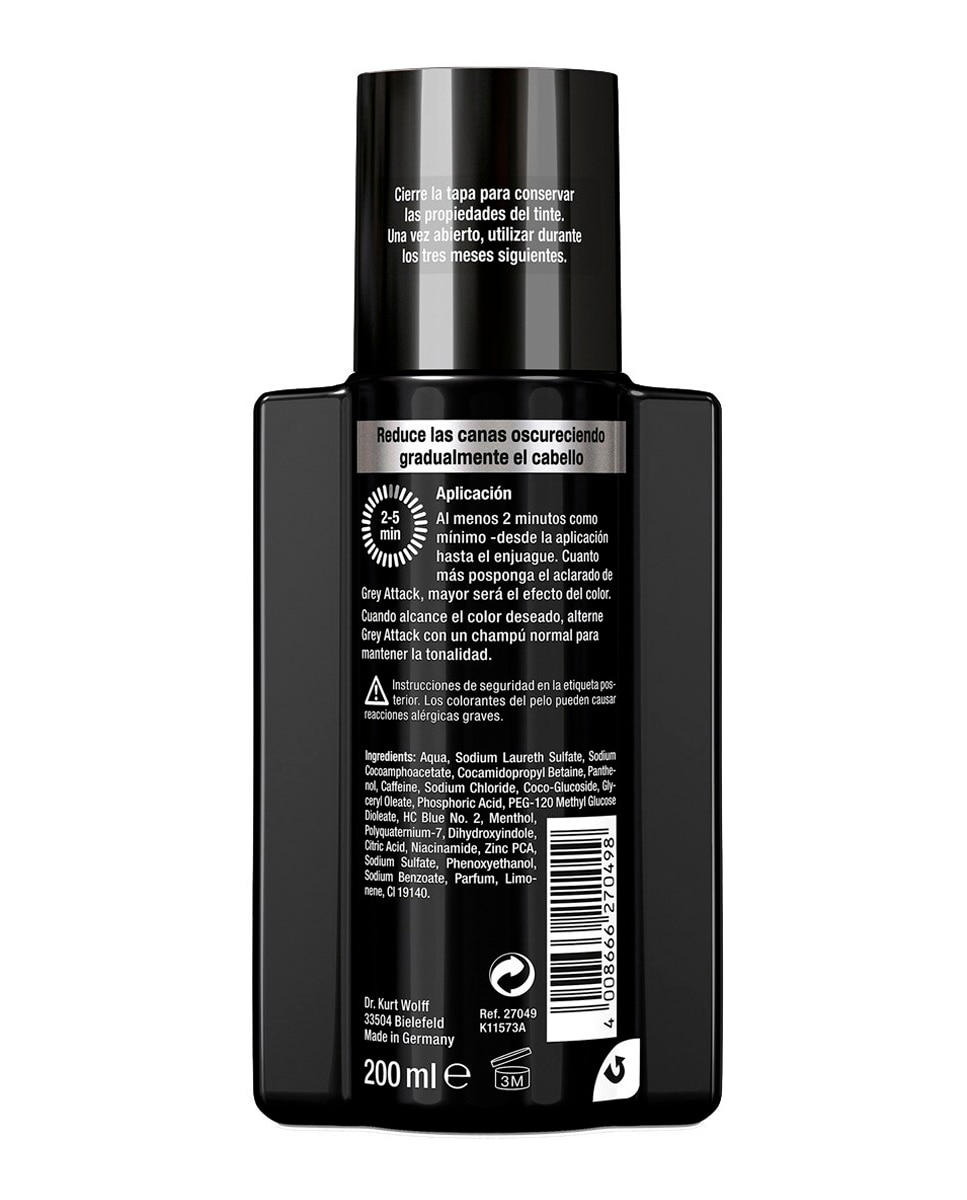 Champú Anticaída y Anticanas Grey Attack Coffein & Color Alpecin - 200 ml 2