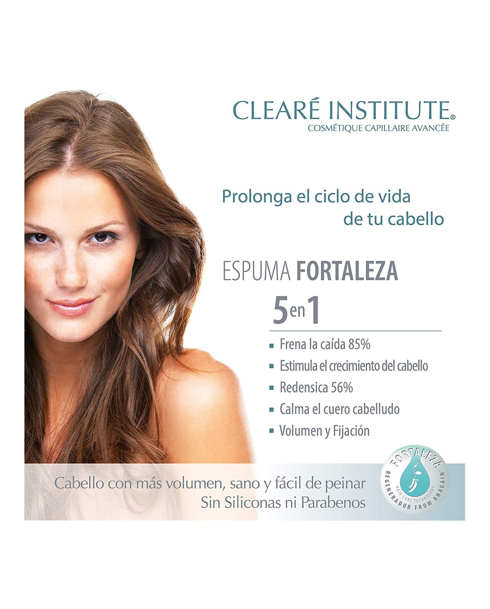Espuma Fortaleza Anticaída Clearé institute - 150 ml 2