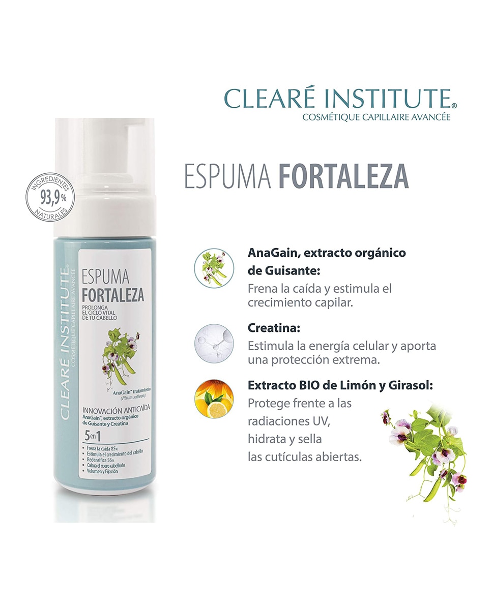 Espuma Fortaleza Anticaída Clearé institute - 150 ml 3
