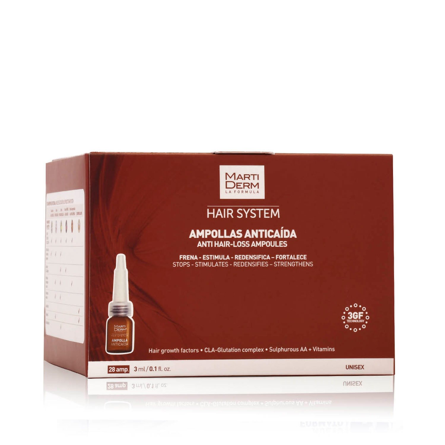 28 ampollas anticaída Hair System Hair System MartiDerm 3