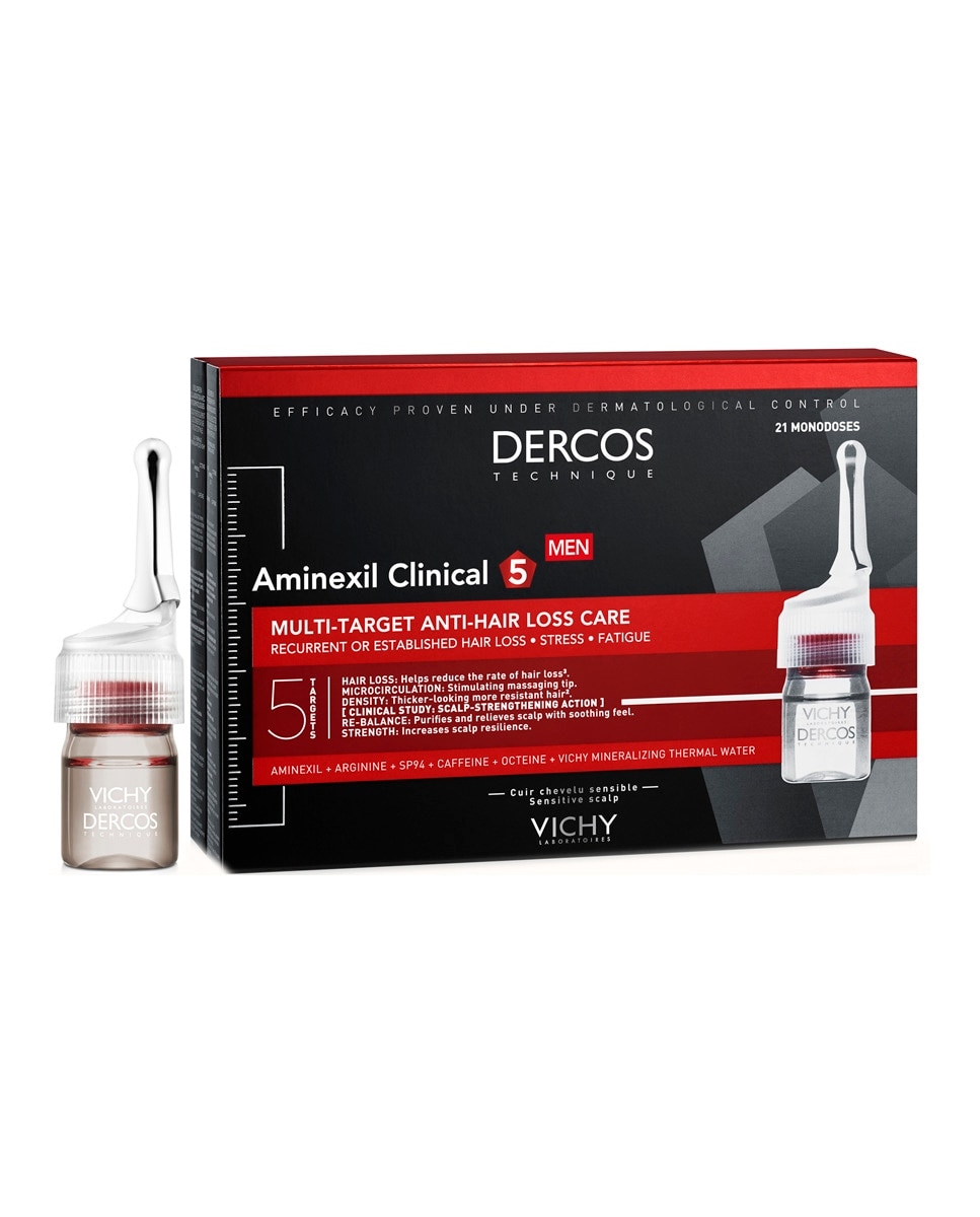 21 Ampollas Anticaída Aminexil Hombre Vichy