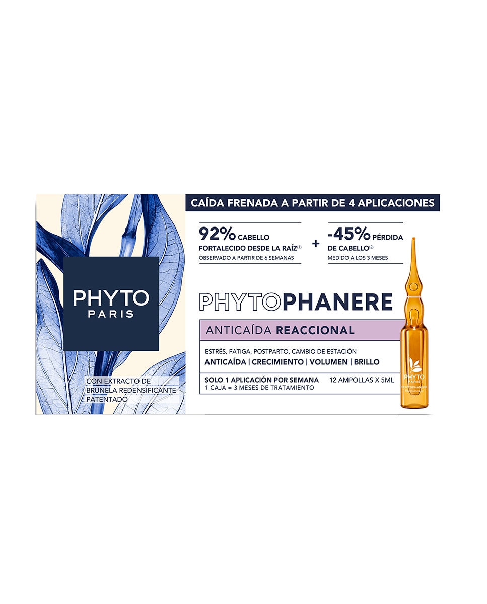 Phyto - Tratamiento Anticaída Reaccional Phytophanere 12 X 5 ml Phyto Paris.