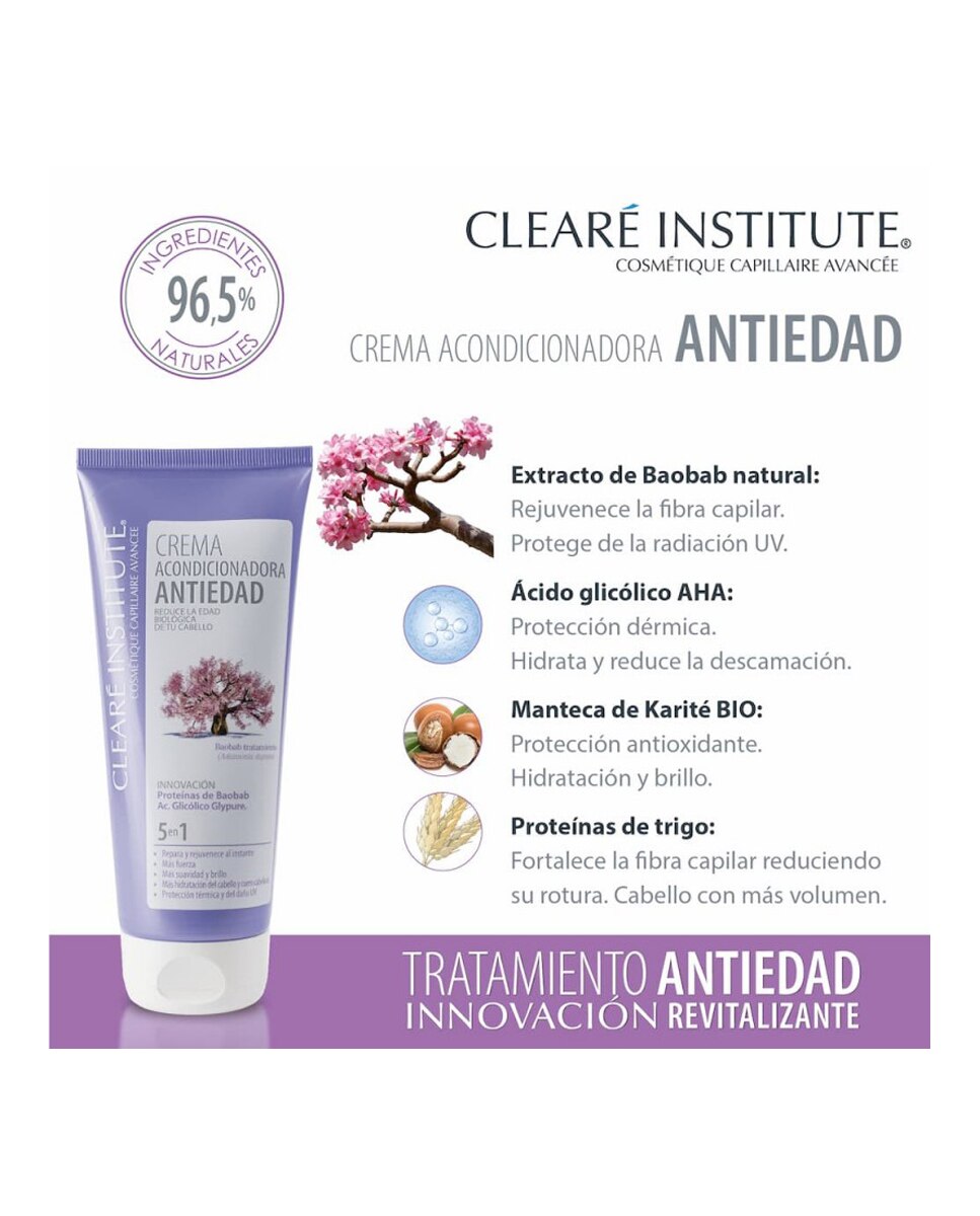 Crema Acondicionadora Antiedad Clearé Institute 2