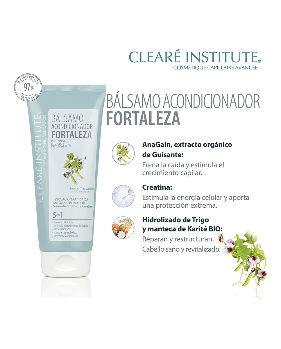 Bálsamo Acondicionador Fortaleza Anticaída Clearé institute - 200 ml 3