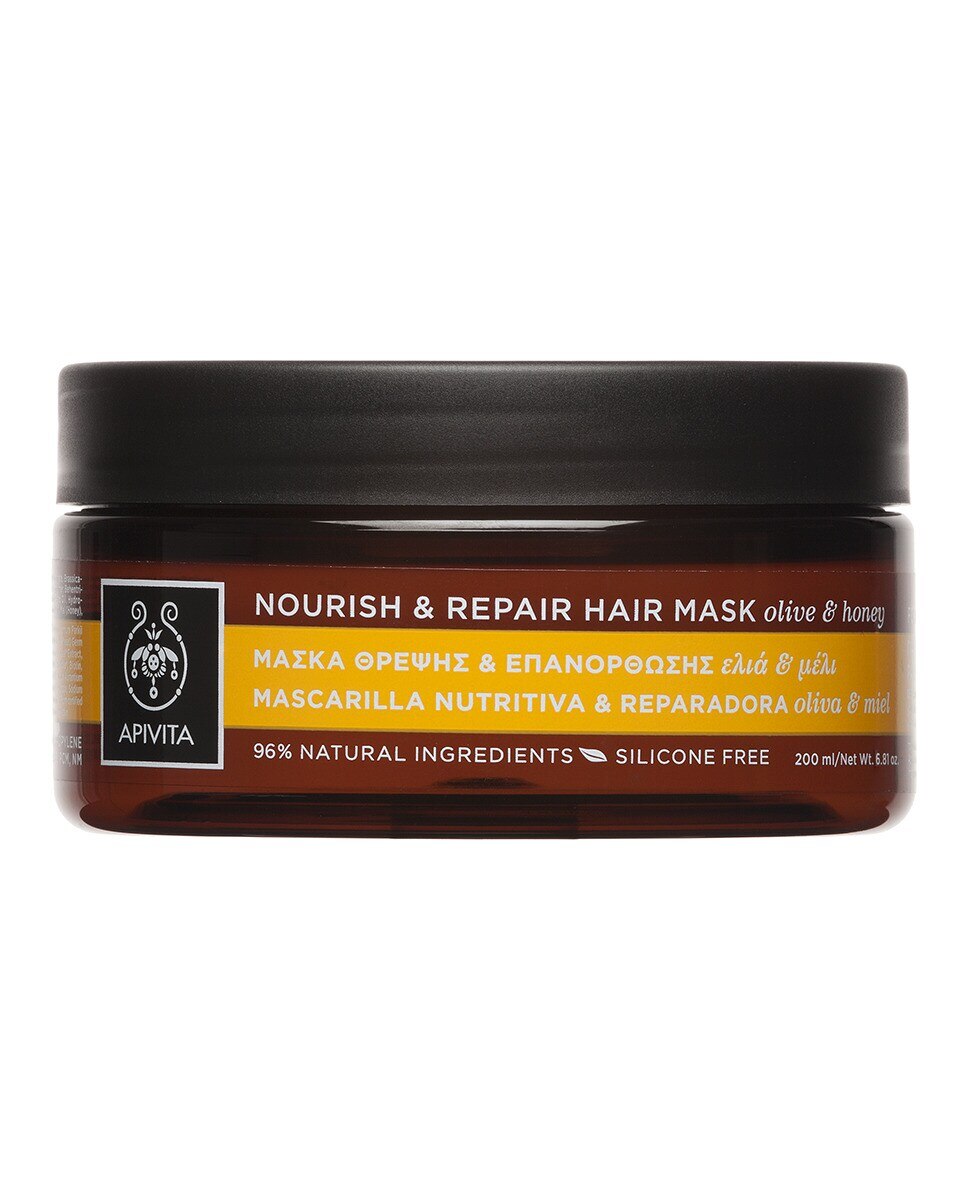 Mascarilla Capilar Nutritiva Y Reparadora Oliva & Miel Apivita - 200 ml 1