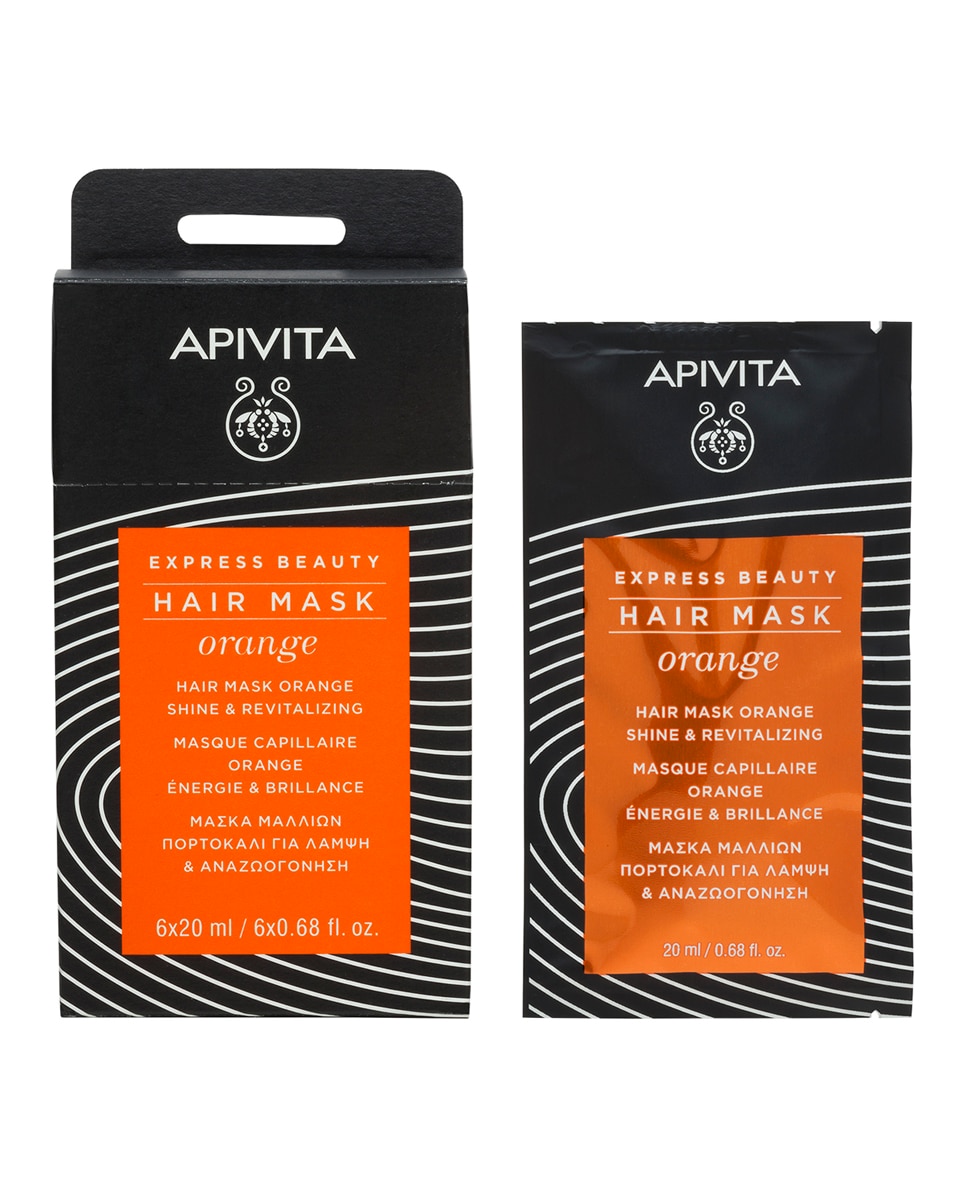 Mascarilla Capilar Brillo y Vitalidad Naranja & Miel Apivita 2