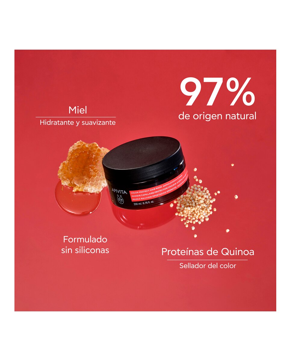 Mascarilla Capilar Selladora del Color Apivita - 200 ml 3