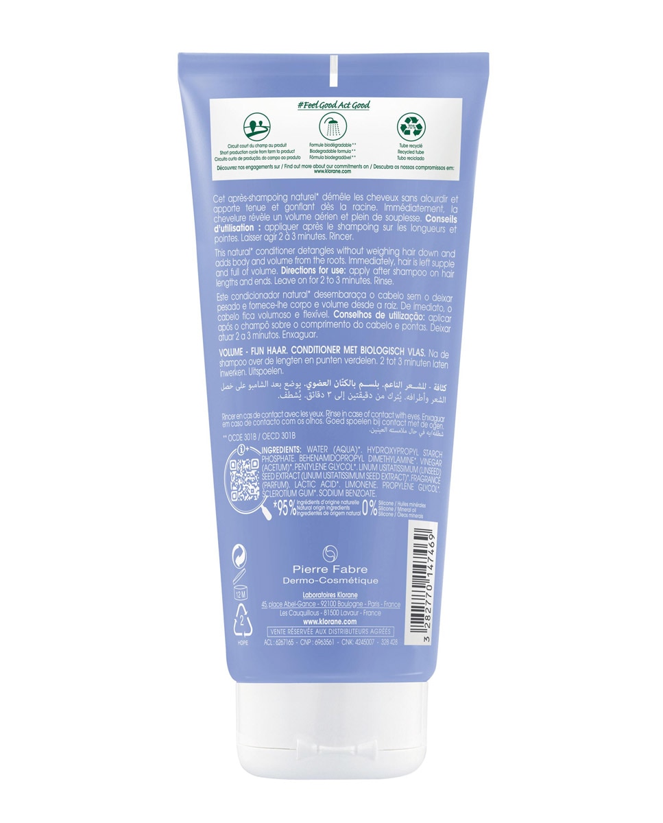 Acondicionador Al Lino Bio Klorane - 200 ml 2