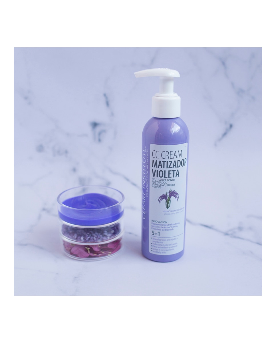 Imagen 2 de CC Cream Matizador Violeta 200 ml Clearé Institute - 200 ml