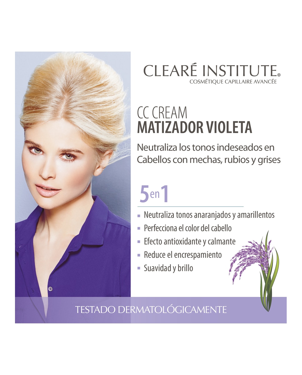 Imagen 4 de CC Cream Matizador Violeta 200 ml Clearé Institute - 200 ml