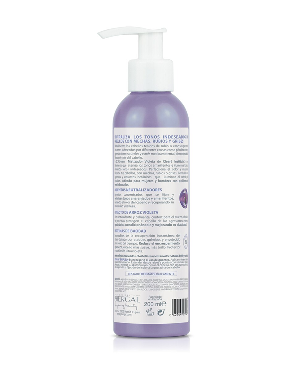 CC Cream Matizador Violeta 200 ml Clearé Institute 8