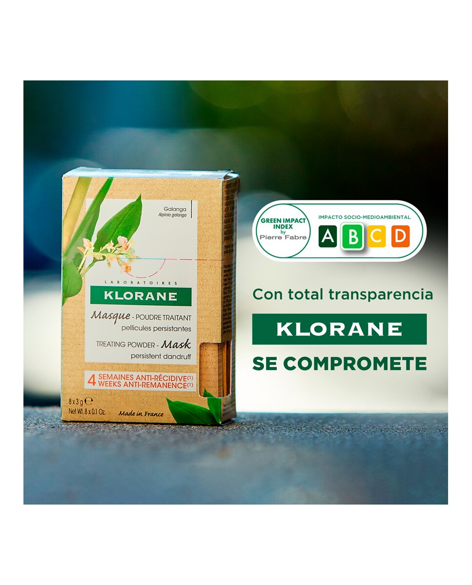 Mascarilla Capilar Polvo Tratante A La Galanga Klorane 4