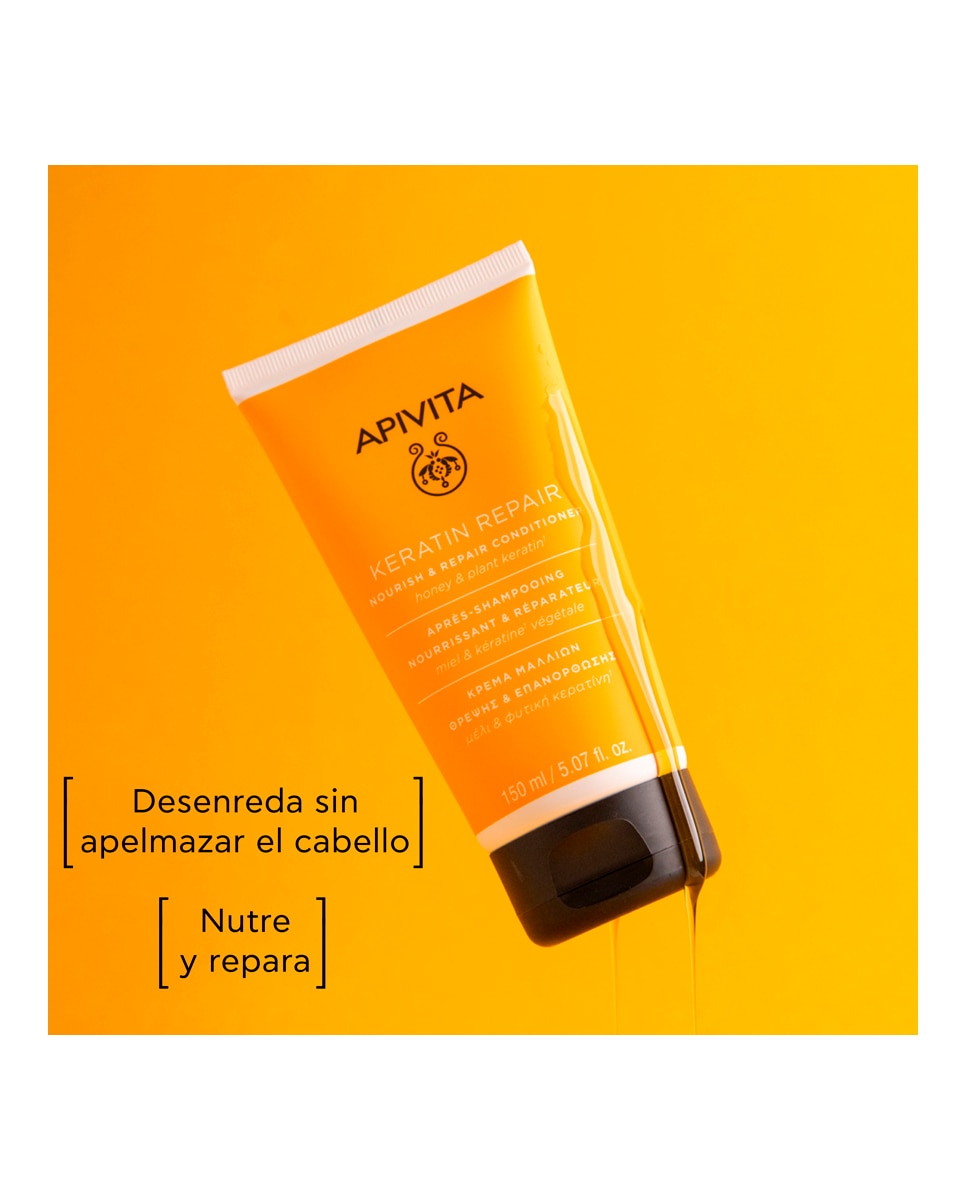 Acondicionador para Cabella Seco y Dañado Keratin Repair Apivita - 150 ml 2