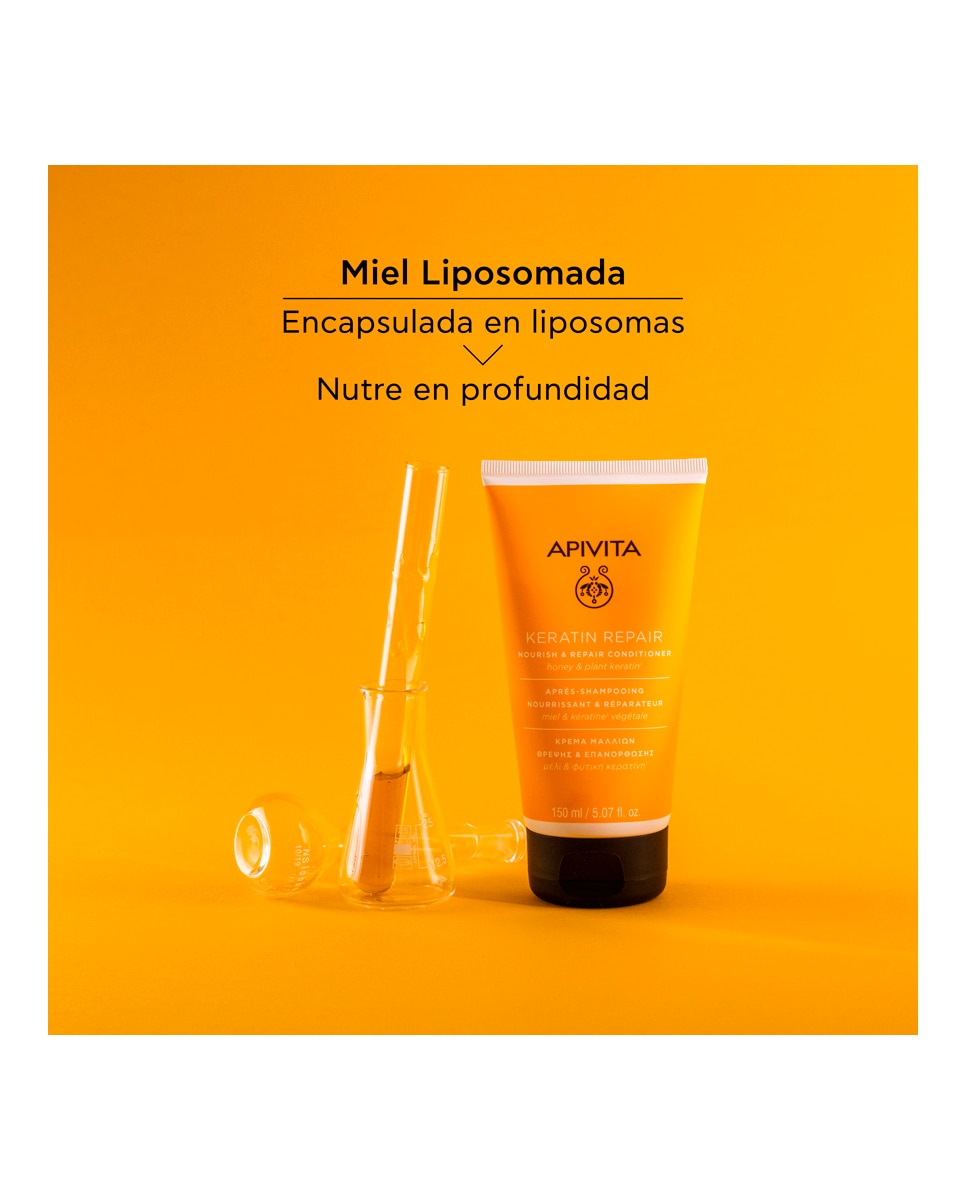 Acondicionador para Cabella Seco y Dañado Keratin Repair Apivita - 150 ml 5