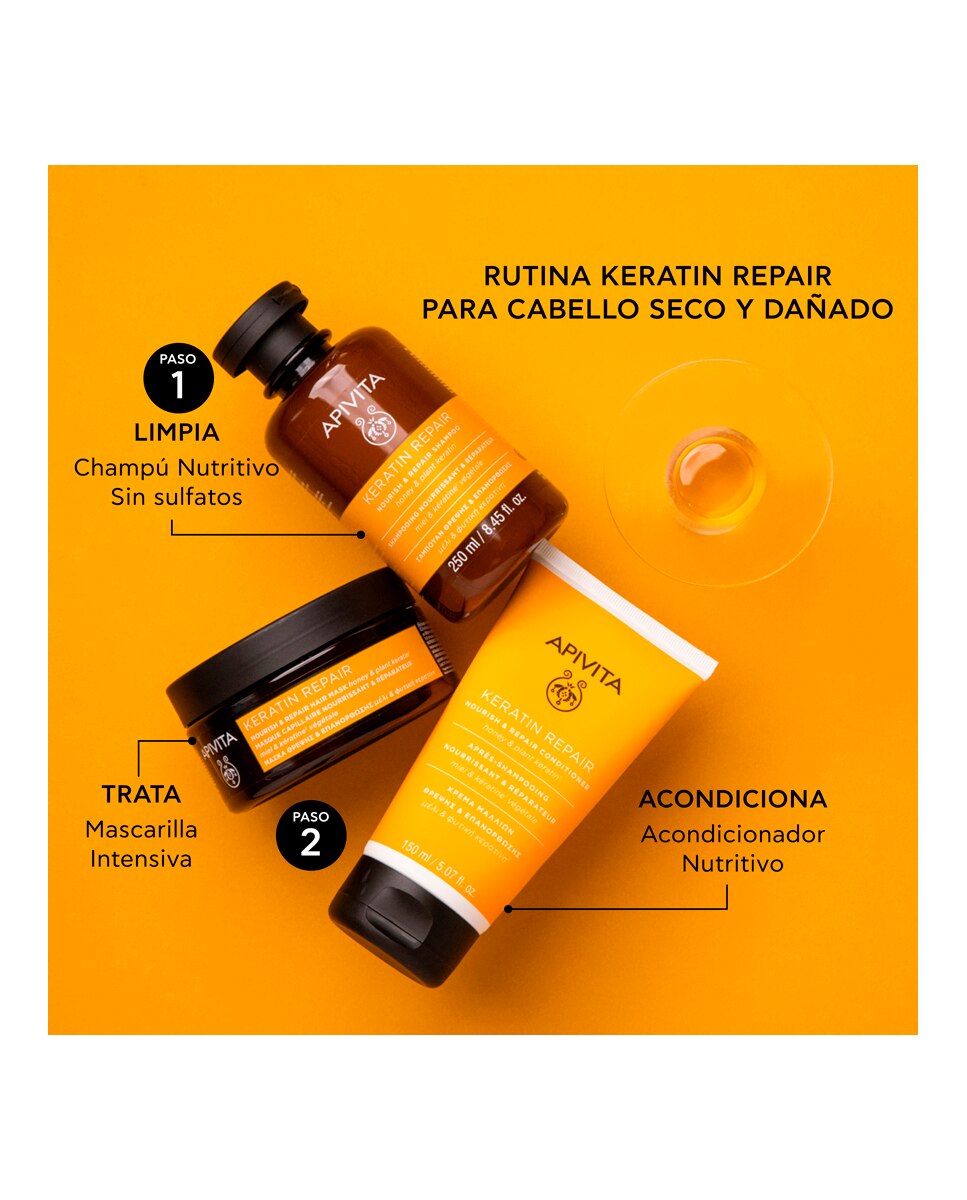 Mascarilla capilar Keratin Repair Apivita - 200 ml 7
